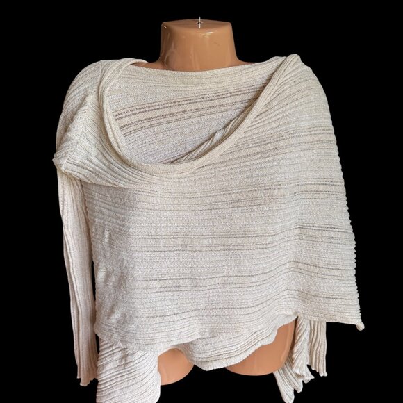 Olympic 100% cotton ribbed wrap long cardigan sweater ONE SIZE fits all - Picture 1 of 5